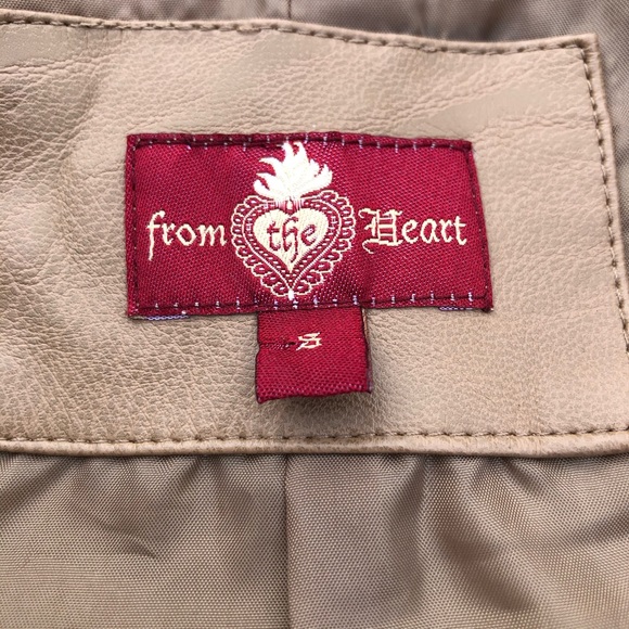 From The Heart Faux Leather Moto Jacket Size S - Picture 4 of 6